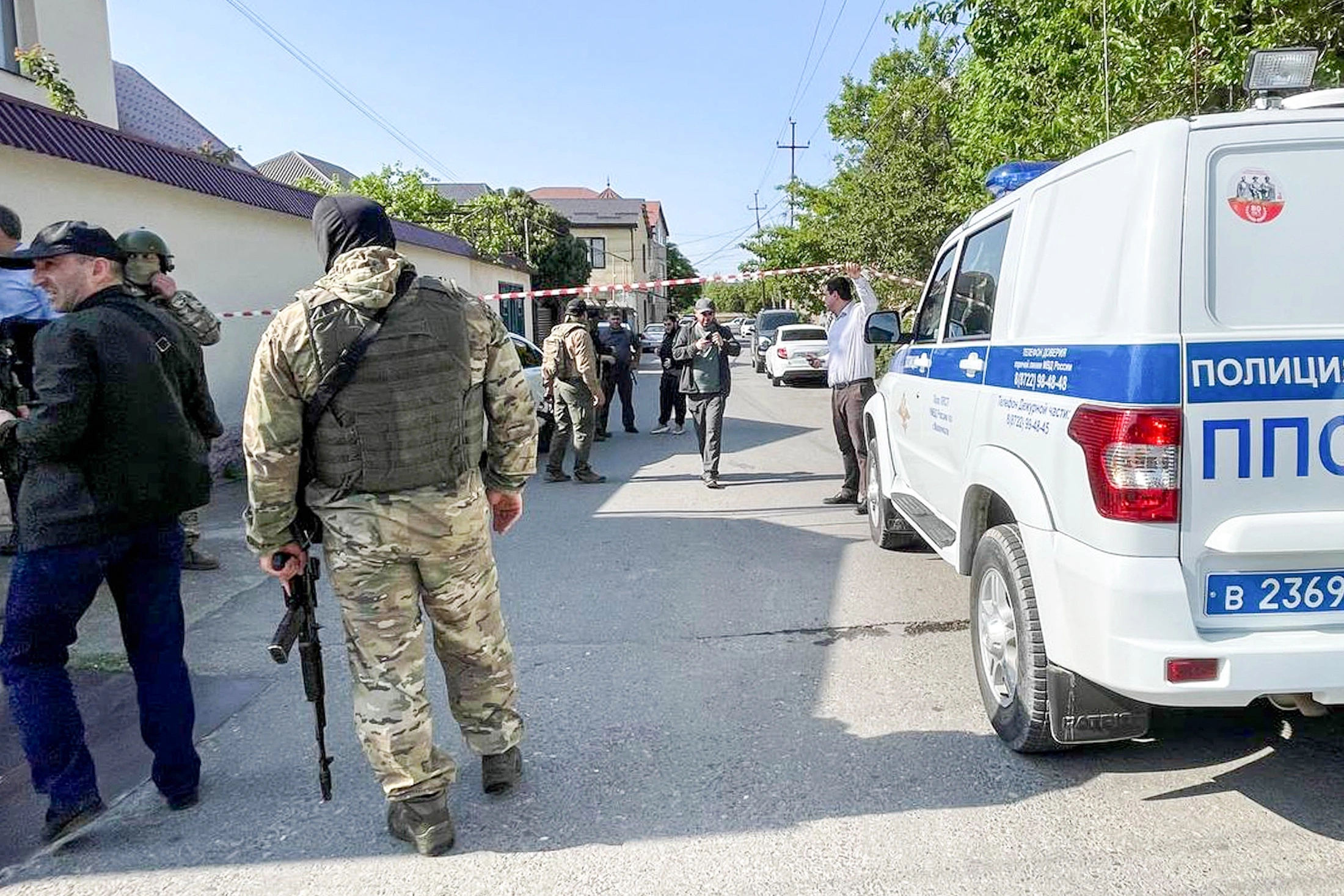 Three people were killed in a shootout in Makhachkala