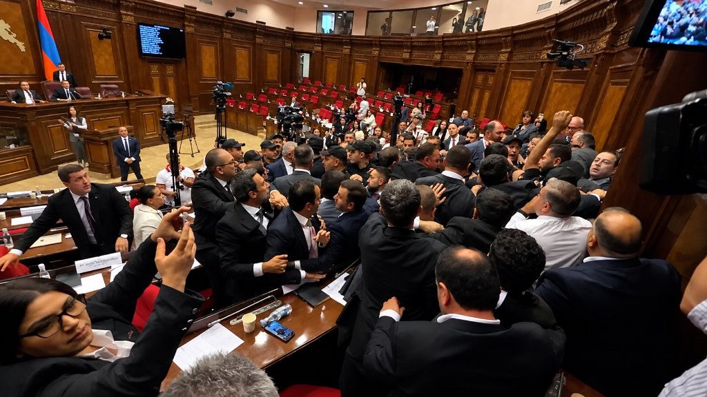 Verbal altercation between Armenian MPs escalates into a scuffle