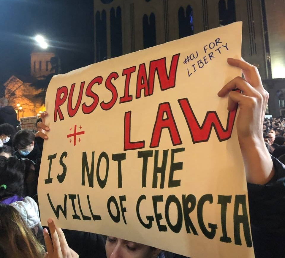 Ukraine supported mass protests in Georgia