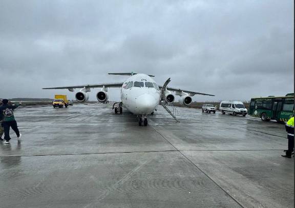 Plane en route from Tehran to Grozny accidentally landed on runway under construction